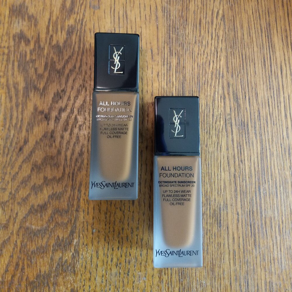NIB Lot of 2 YSL All Hours Foundation B80 Chocolate .84oz each